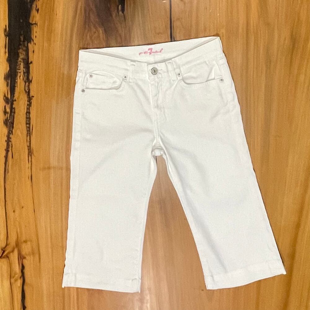 White Denim 7 for all Mankind Capri Crop Jeans Girls 12